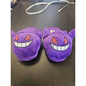 Pokemon Gengar Slippers Size Small Purple Plush Slide Non Slip House Shoes‎
